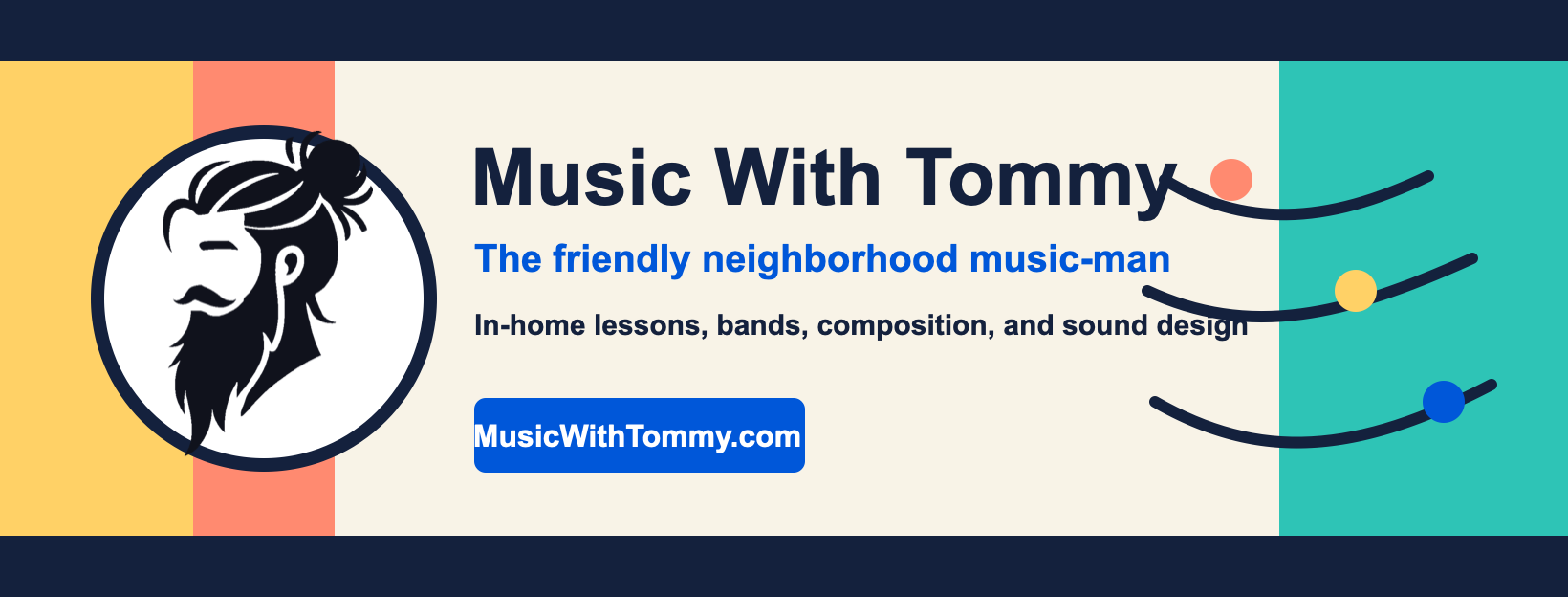 Music With Tommy neighborhood music lesson banner