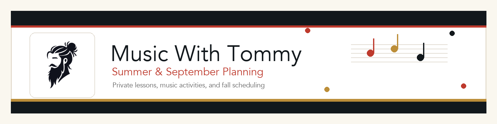 Music With Tommy lesson planning banner