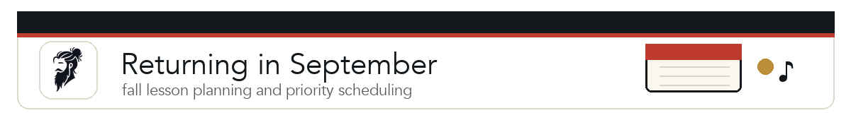 Returning September planning graphic